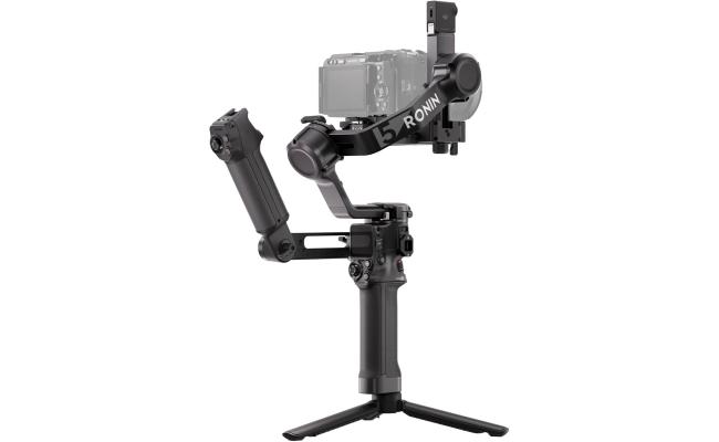 DJI RS 5 Gimbal Combo Kit, 2nd Gen Automated Axis Locks, OLED Touchscreen with Auto-Lock, Z-Axis Vertical Indicator, AI Tracking Module, Briefcase Handle, Black